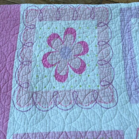 Cozy Line Home Fashions Quilt Twin Bedspread Cotton Pink Floral Reversible - Picture 5 of 15